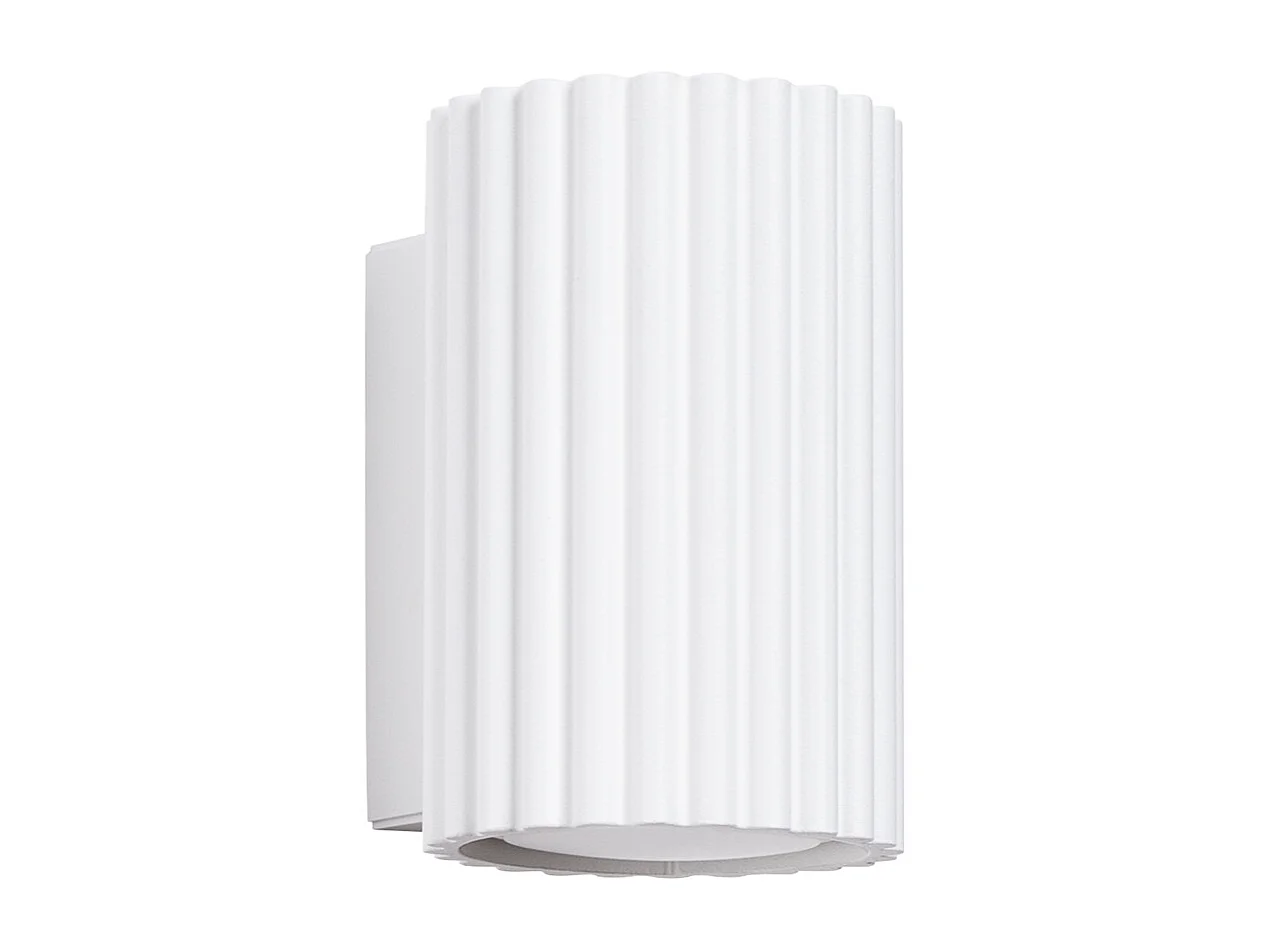 Wandlamp Karbon Minimalistisch Van  - 1 Lichtbronnen - L.6,5 X H.10 Cm - Wit