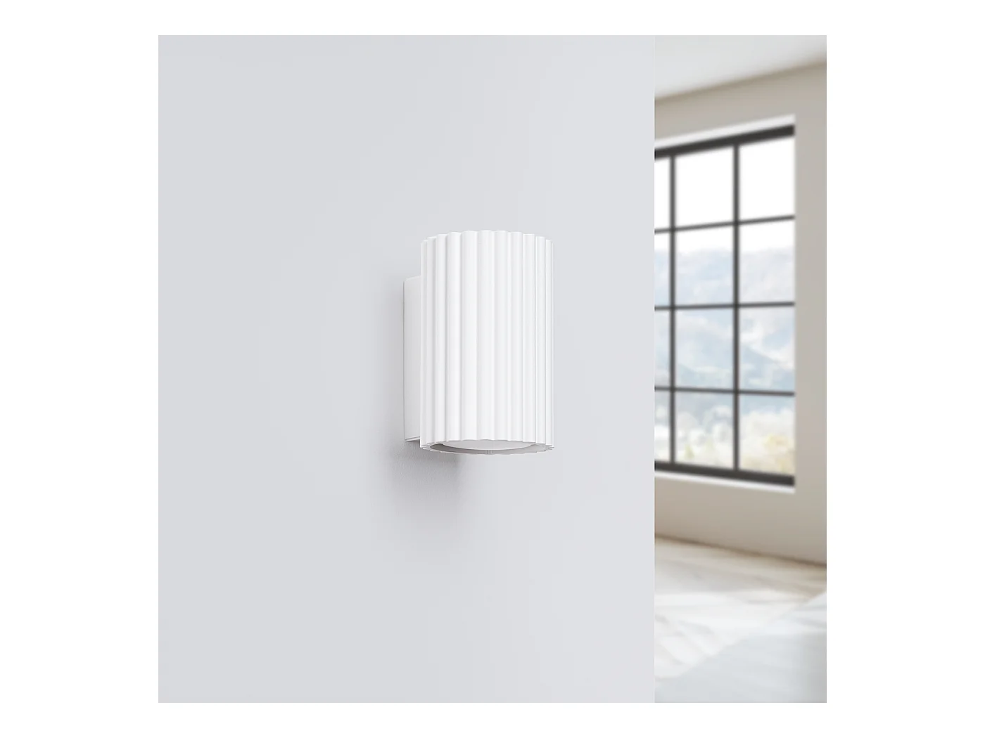 Wandlamp Karbon Minimalistisch Van  - 1 Lichtbronnen - L.6,5 X H.10 Cm - Wit