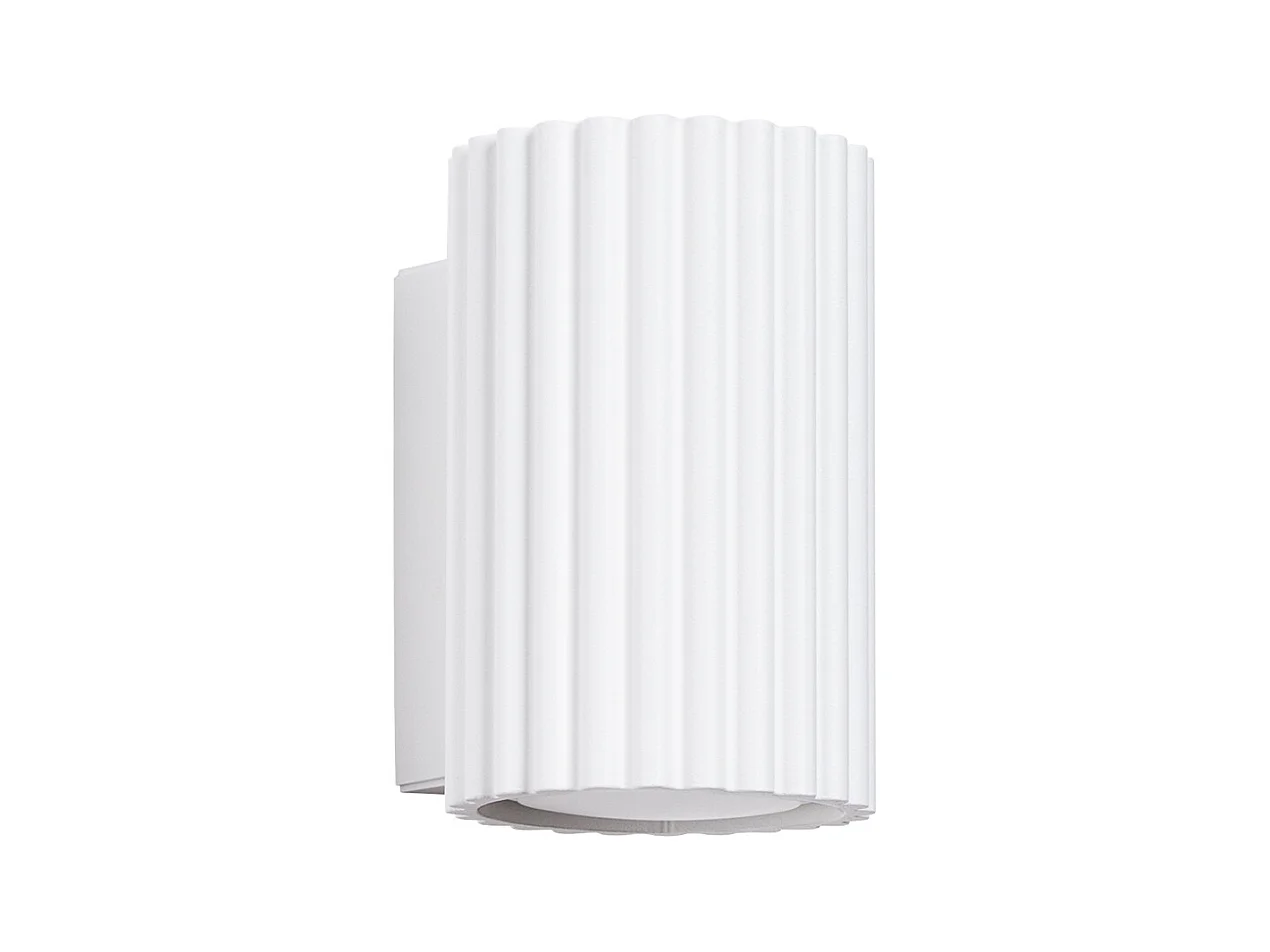 Wandlamp Karbon Minimalistisch Van  - 1 Lichtbronnen - L.6,5 X H.10 Cm - Wit