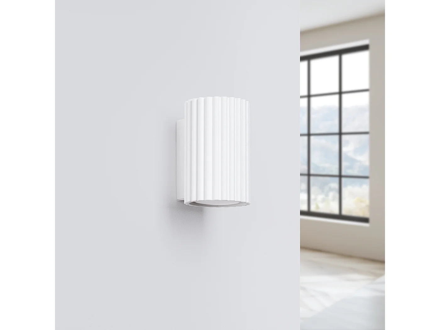 Applique Karbon Minimaliste En Aluminium - 1 Sources Lumineuses - L.6,5 X H.10 Cm - Blanc