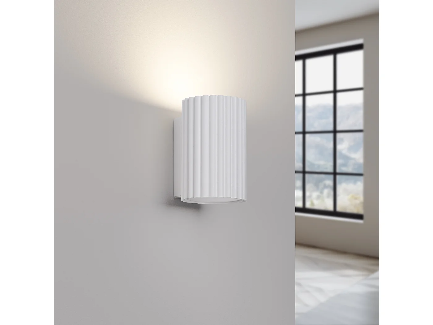 Applique Karbon Minimaliste En Aluminium - 1 Sources Lumineuses - L.6,5 X H.10 Cm - Blanc