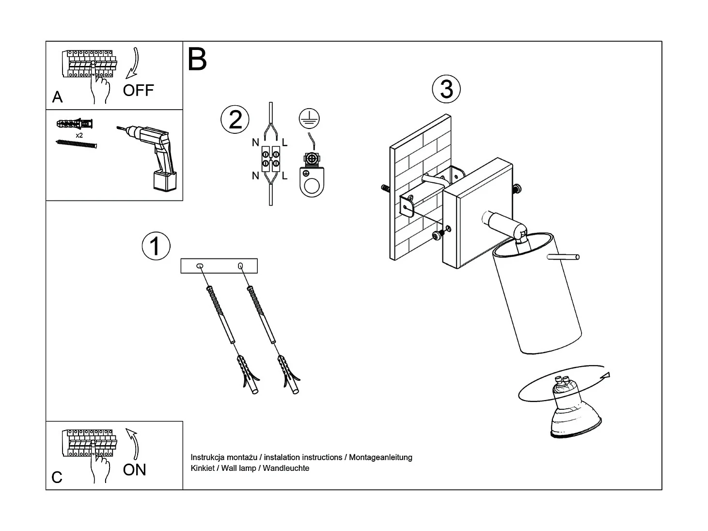 Luminária De Parede Lagos Moderno, Aço - 1 Lichtbronnen - L.8 X H.8 Cm - Bege