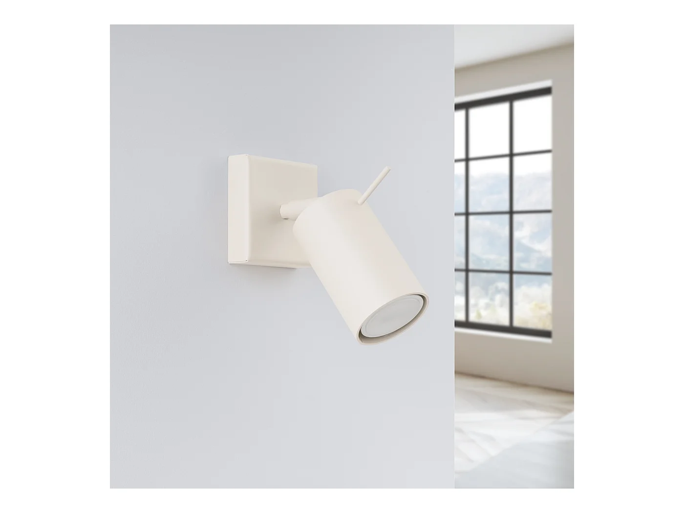 Applique Lagos Moderne En Acier - 1 Sources Lumineuses - L.8 X H.8 Cm - Beige