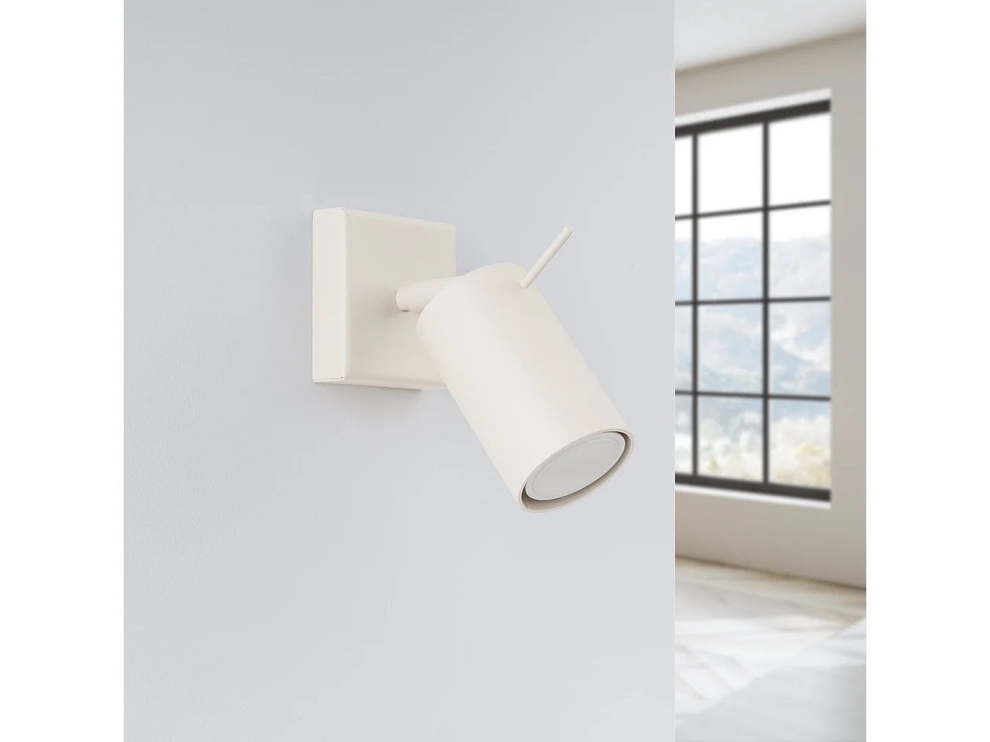 Applique Lagos Moderne En Acier - 1 Sources Lumineuses - L.8 X H.8 Cm - Beige