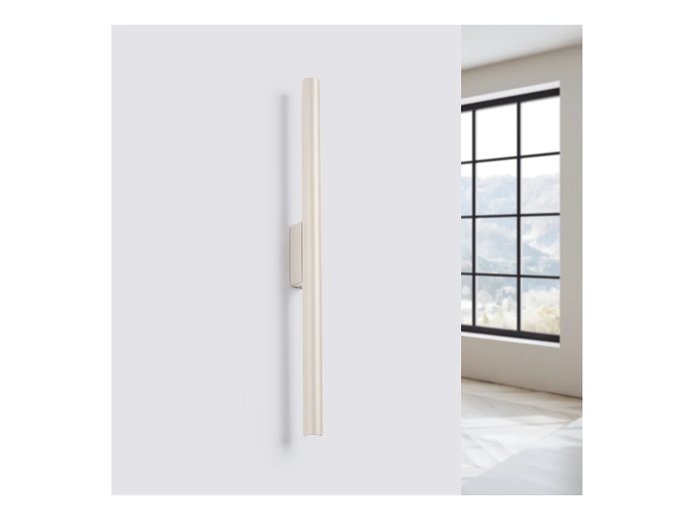 Wandleuchte Pastelo Modern Aus  Stahl - 2 Lichtquellen - L.2,5 X H. Cm - Beige