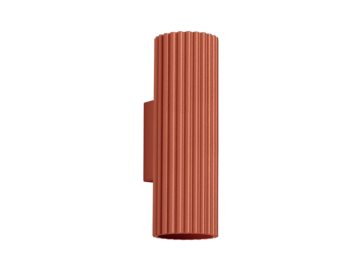 Applique Karbon Minimaliste En Aluminium - 2 Sources Lumineuses - L.6,5 X H.20 Cm - Ocre Rouge