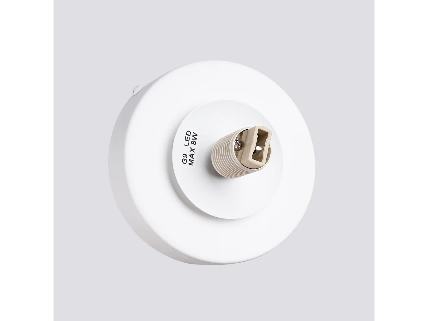 Luminária de parede YOLI moderno, aço/vidro - 1 lichtbronnen - L.12 x H.12 cm - branco