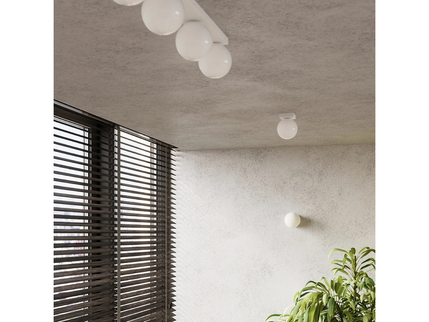 Luminária de parede YOLI moderno, aço/vidro - 1 lichtbronnen - L.12 x H.12 cm - branco