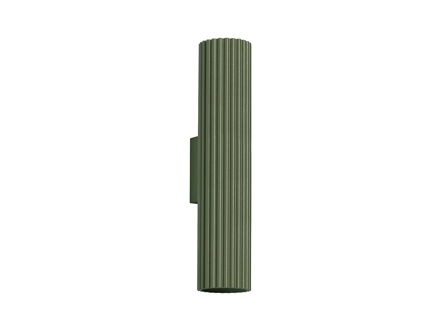 Applique Karbon Minimaliste En Aluminium - 2 Sources Lumineuses - L.6,5 X H.30 Cm - Vert Olive