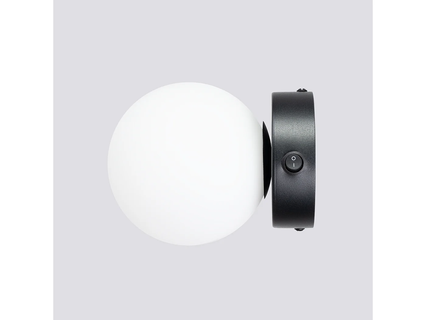 Lampada da parete YOLI moderno di acciaio/vetro - 1 sorgenti luminose - L.12 x A.12 cm - nero
