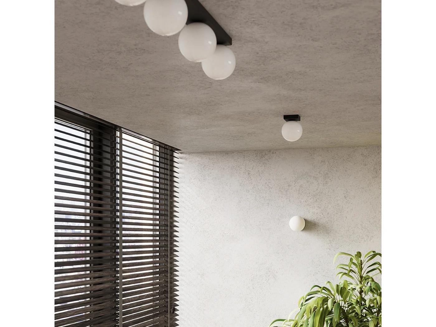 Lampada da parete YOLI moderno di acciaio/vetro - 1 sorgenti luminose - L.12 x A.12 cm - nero