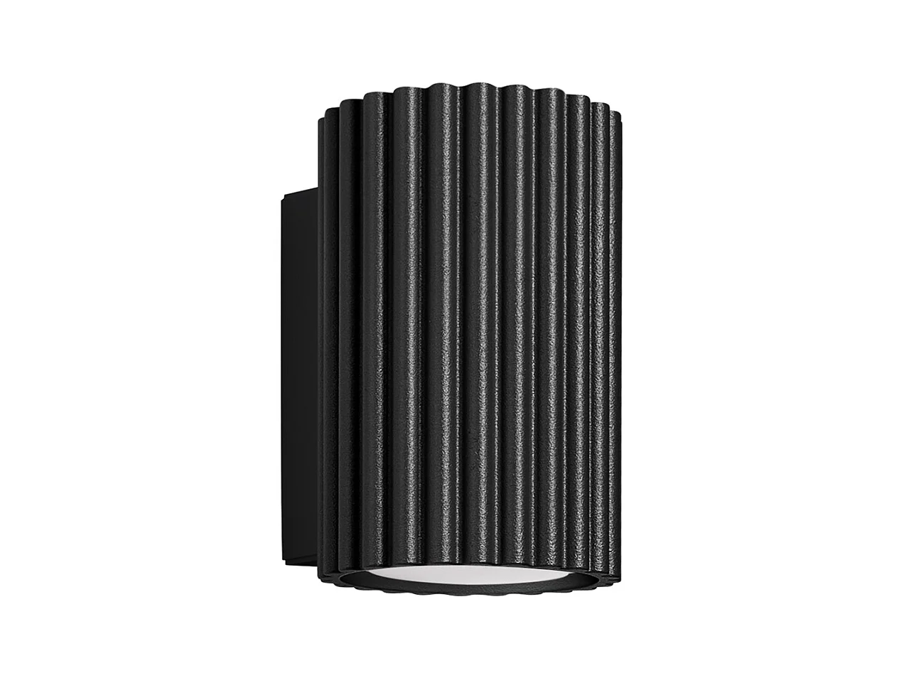 Applique Karbon Minimaliste En Aluminium - 1 Sources Lumineuses - L.6,5 X H.10 Cm - Noir