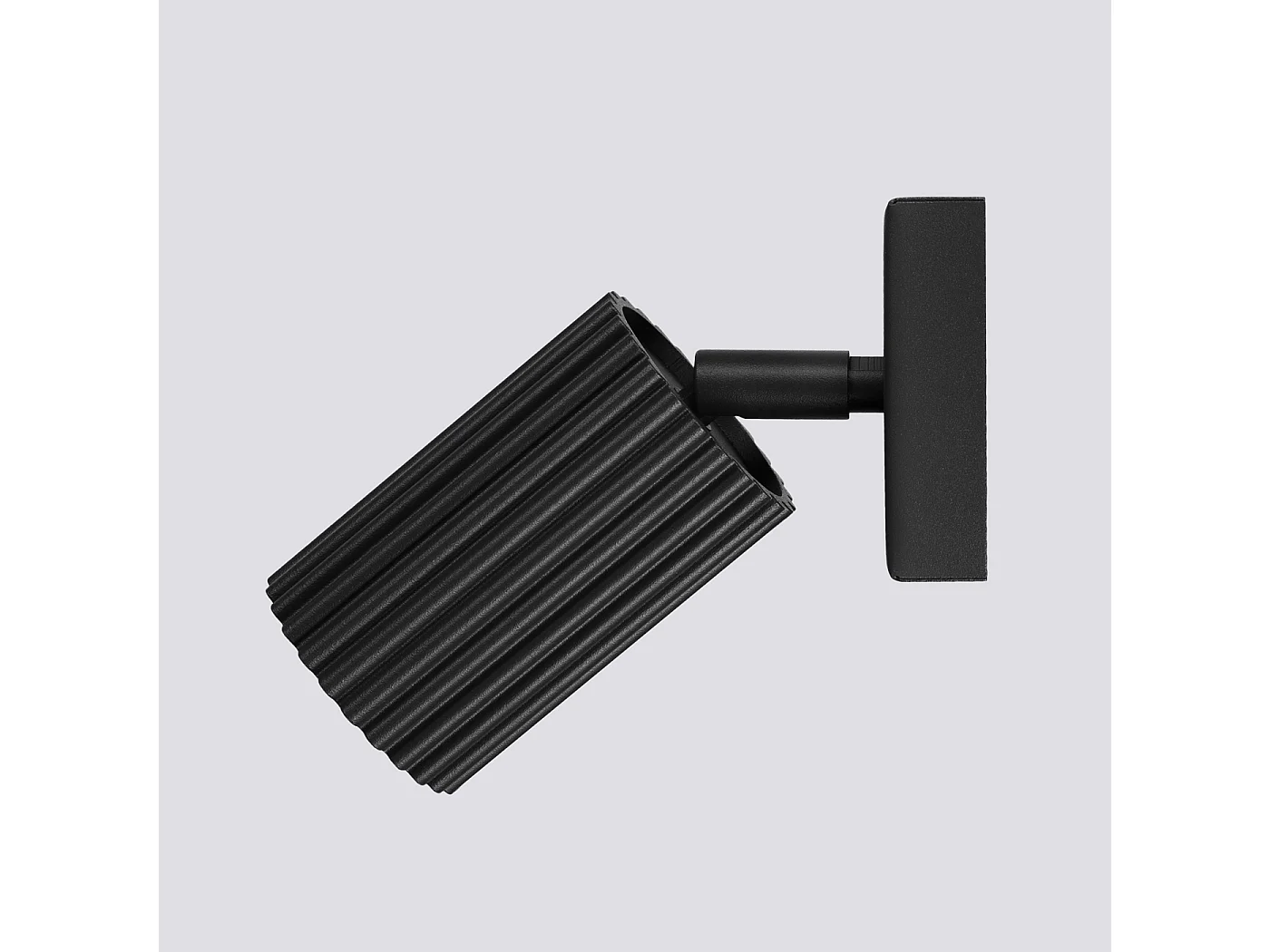Wandlamp KARBON minimalistisch van  - 1 lichtbronnen - L.8 x H.8 cm - zwart
