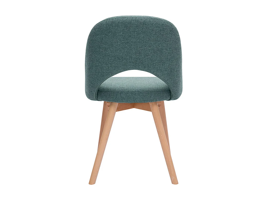 Chaises scandinaves en tissu vert de gris et bois clair (lot de 2) COSETTE