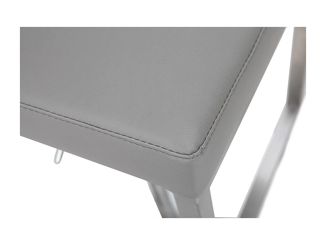 Taburete de bar diseño contemporáneo - metal y PU gris - KYLE