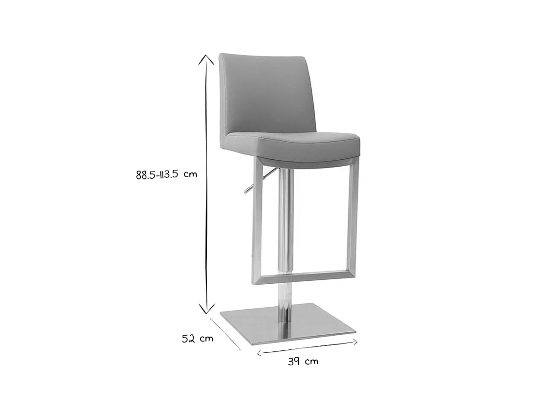 Barhocker zeitgenössisches Design Metall und PU Weiß - KYLE