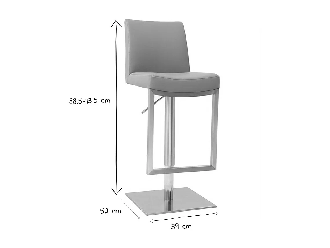 Barhocker zeitgenössisches Design Metall und PU Weiß - KYLE