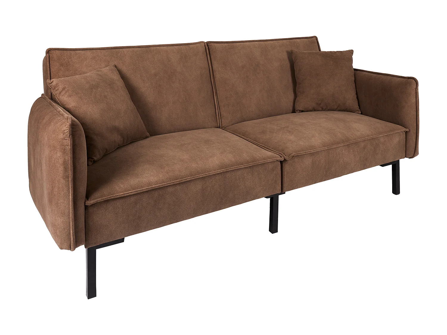Canapé Club Convertible "Minota" 198cm Marron