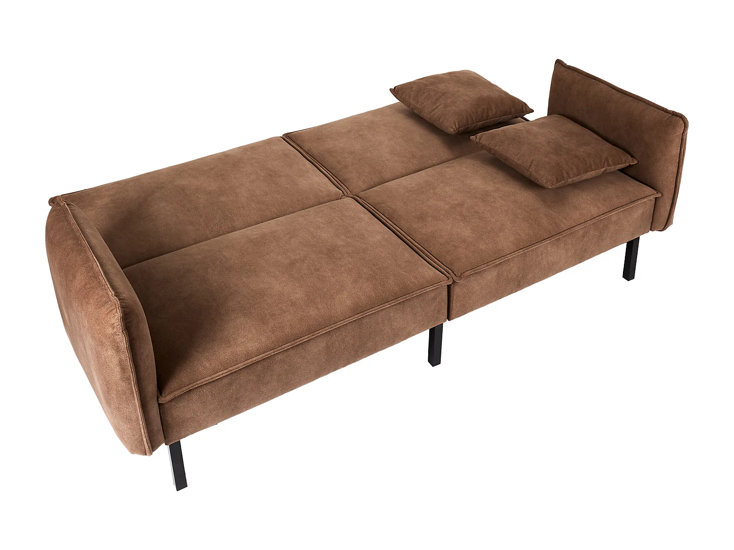 Canapé Club Convertible "Minota" 198cm Marron