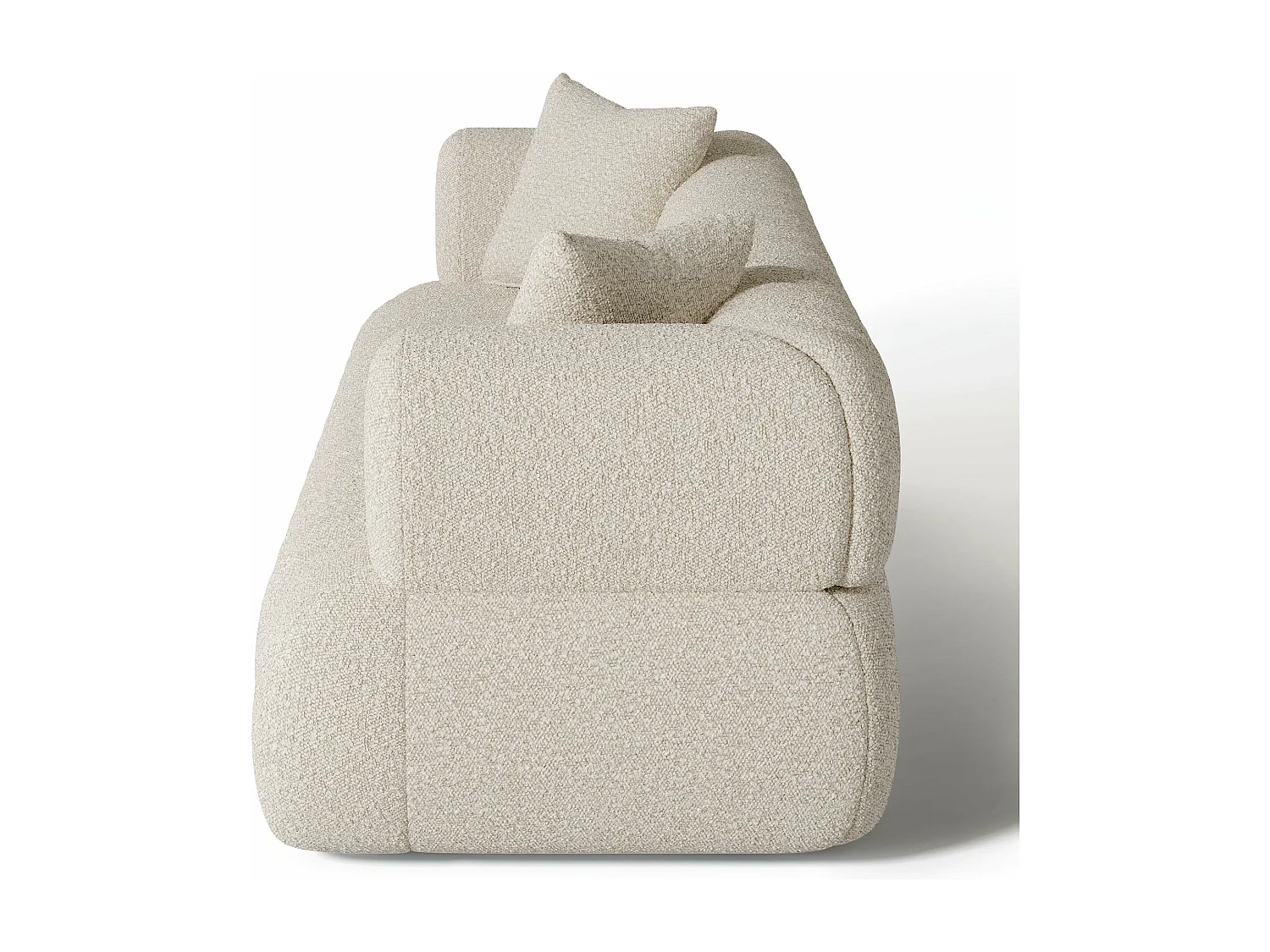 Canapé 3 places bouclette crème 225cm ROSS