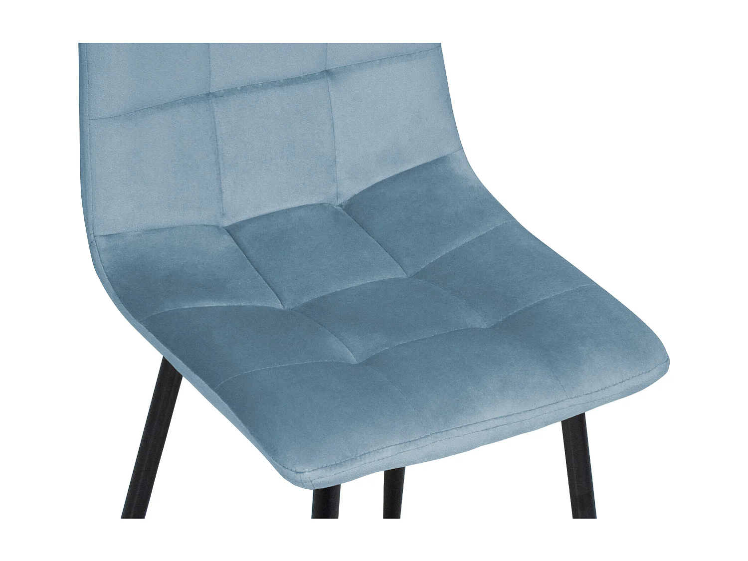 Sedia da pranzo imbottita in velluto carta da zucchero mod. Karima (2pz.)