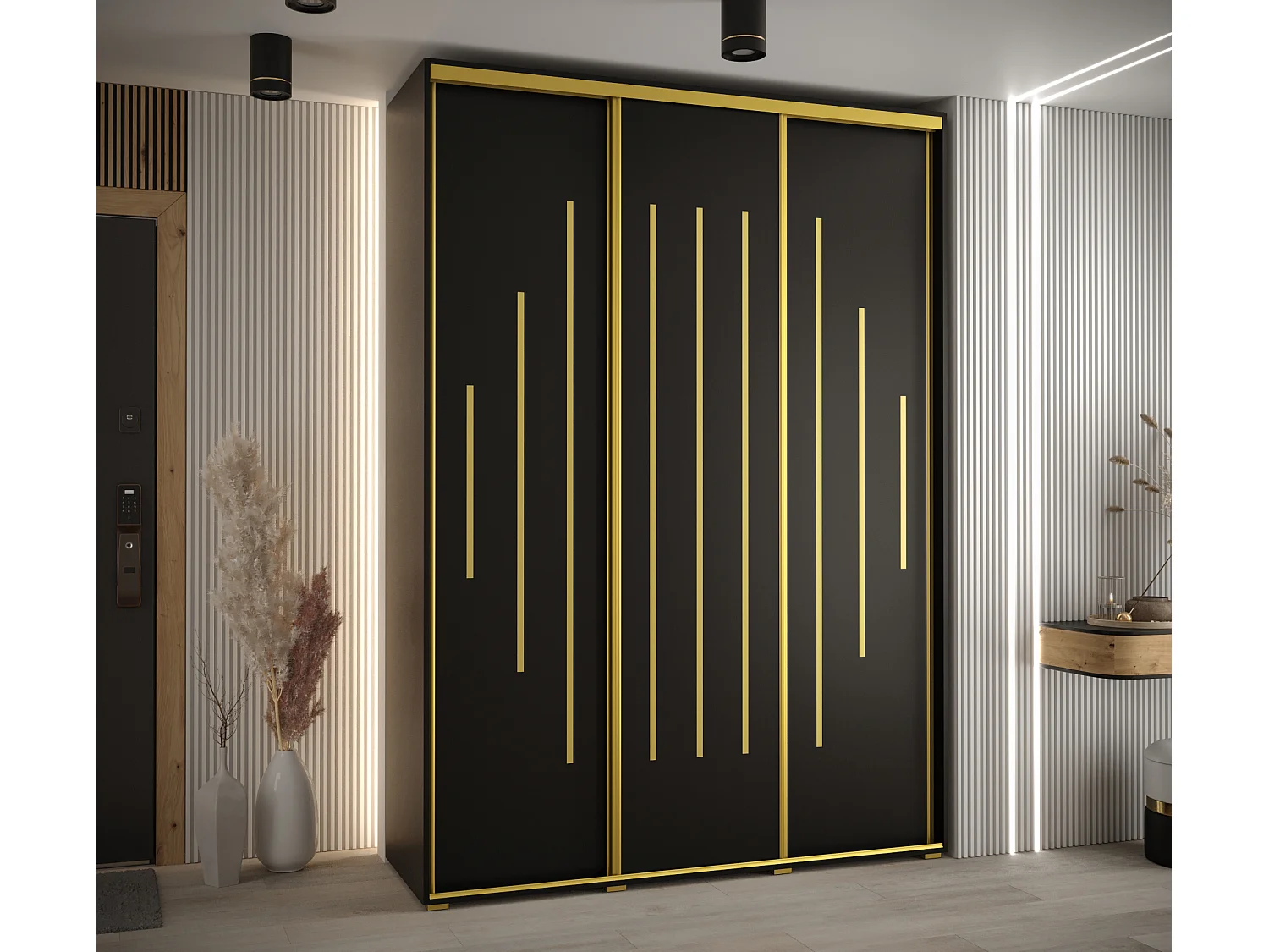 ARMOIRE DAVOS 12 À PORTES COULISSANTES 235,2/170/45 3 portes