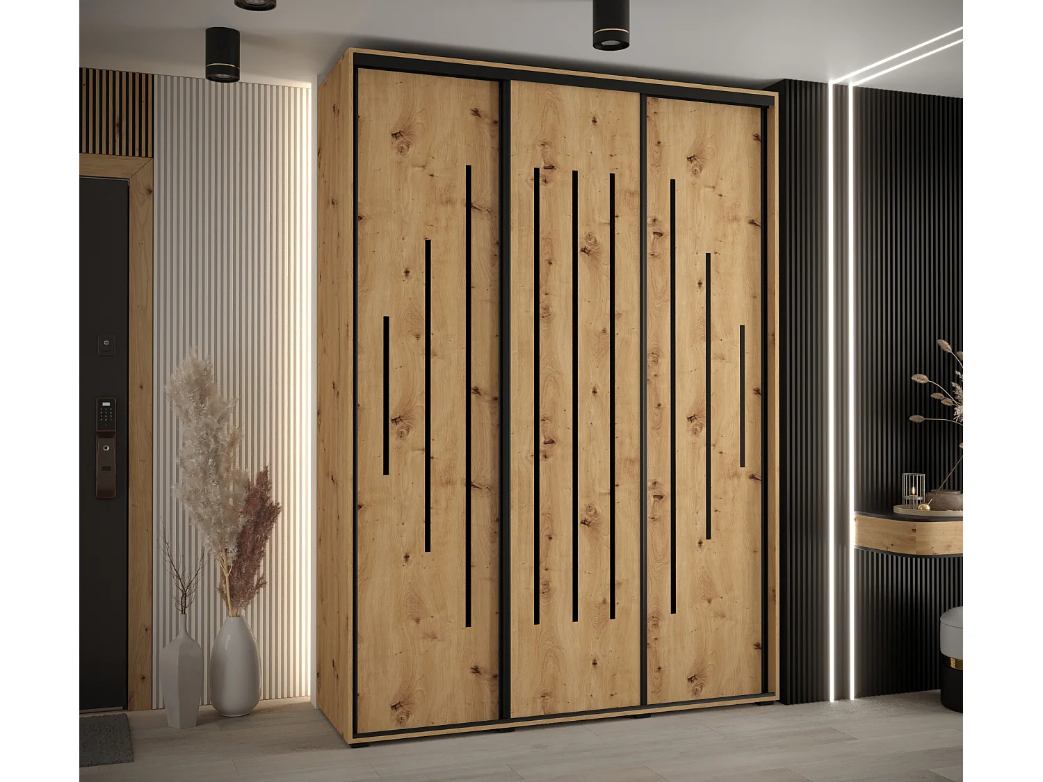 SCHWEBETÜRENSCHRANK 235,2/180/60 3-türig