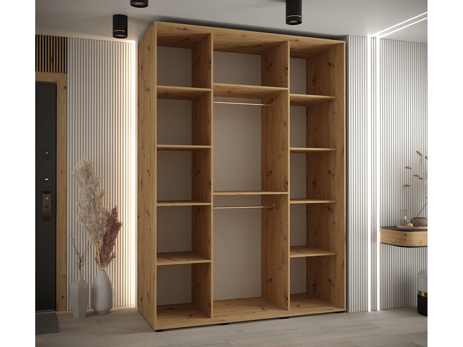 SCHWEBETÜRENSCHRANK 235,2/180/60 3-türig