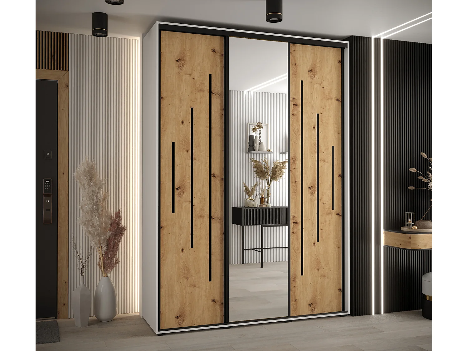 SCHWEBETÜRENSCHRANK 235,2/180/60 3-türig