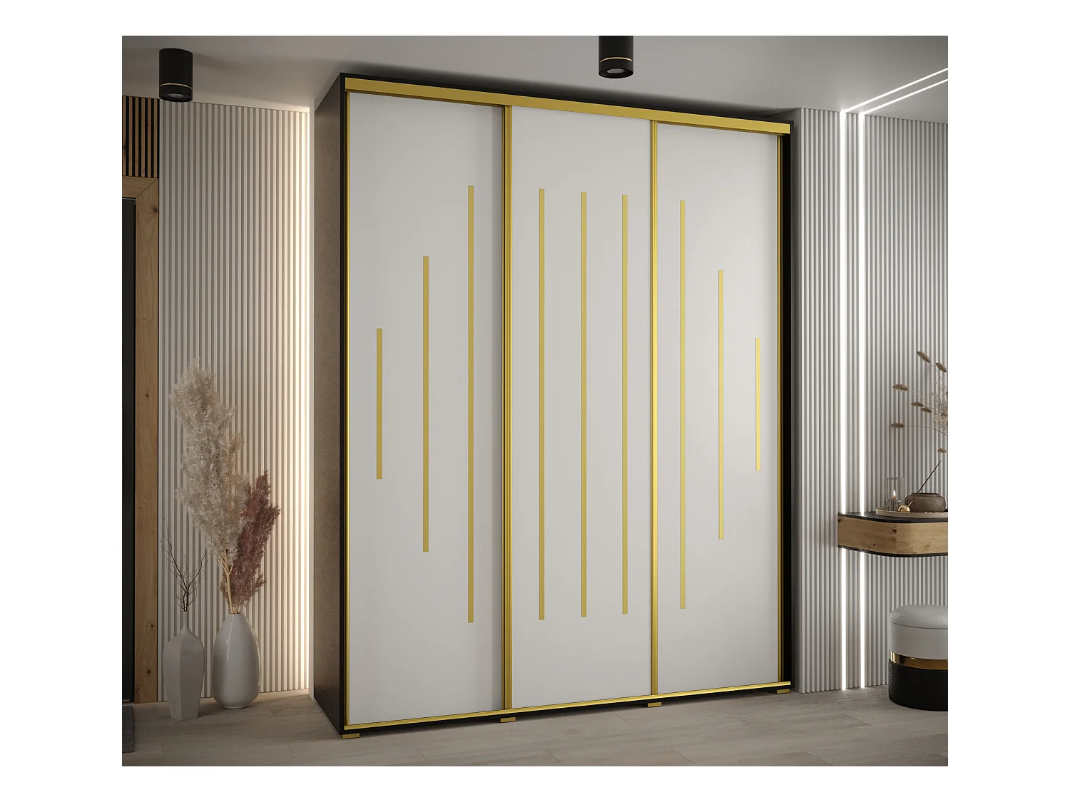 ARMOIRE DAVOS 12 À PORTES COULISSANTES 235,2/190/60 3 portes