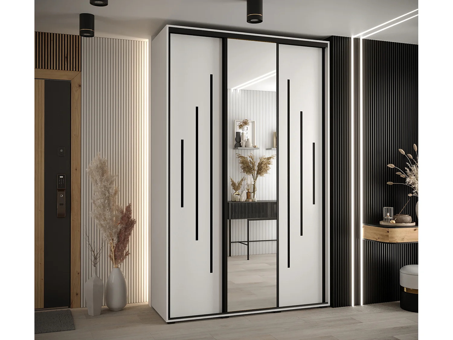 ARMOIRE DAVOS 13 À PORTES COULISSANTES 235,2/150/60 3 portes