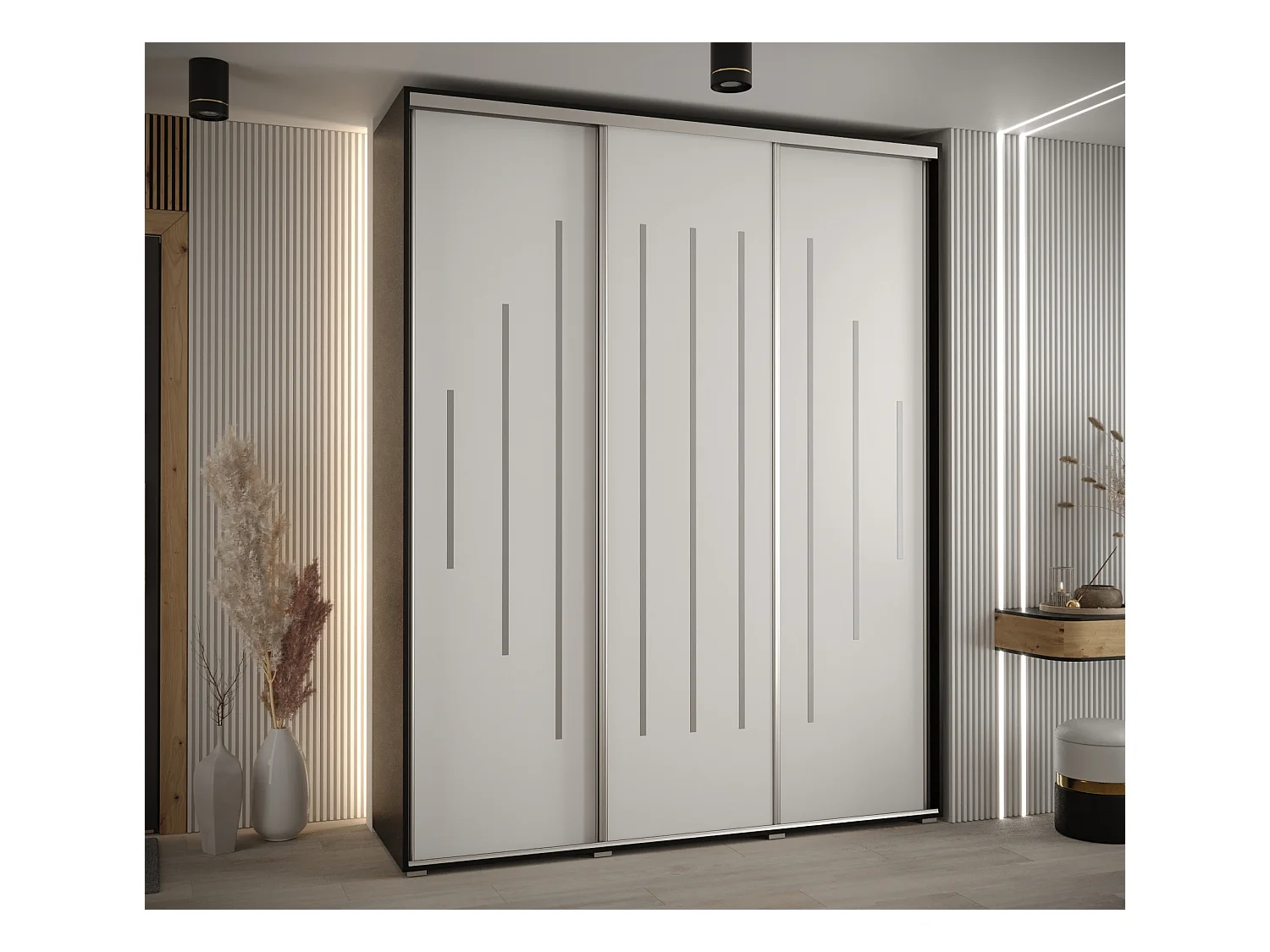 ARMOIRE DAVOS 12 À PORTES COULISSANTES 235,2/190/60 3 portes