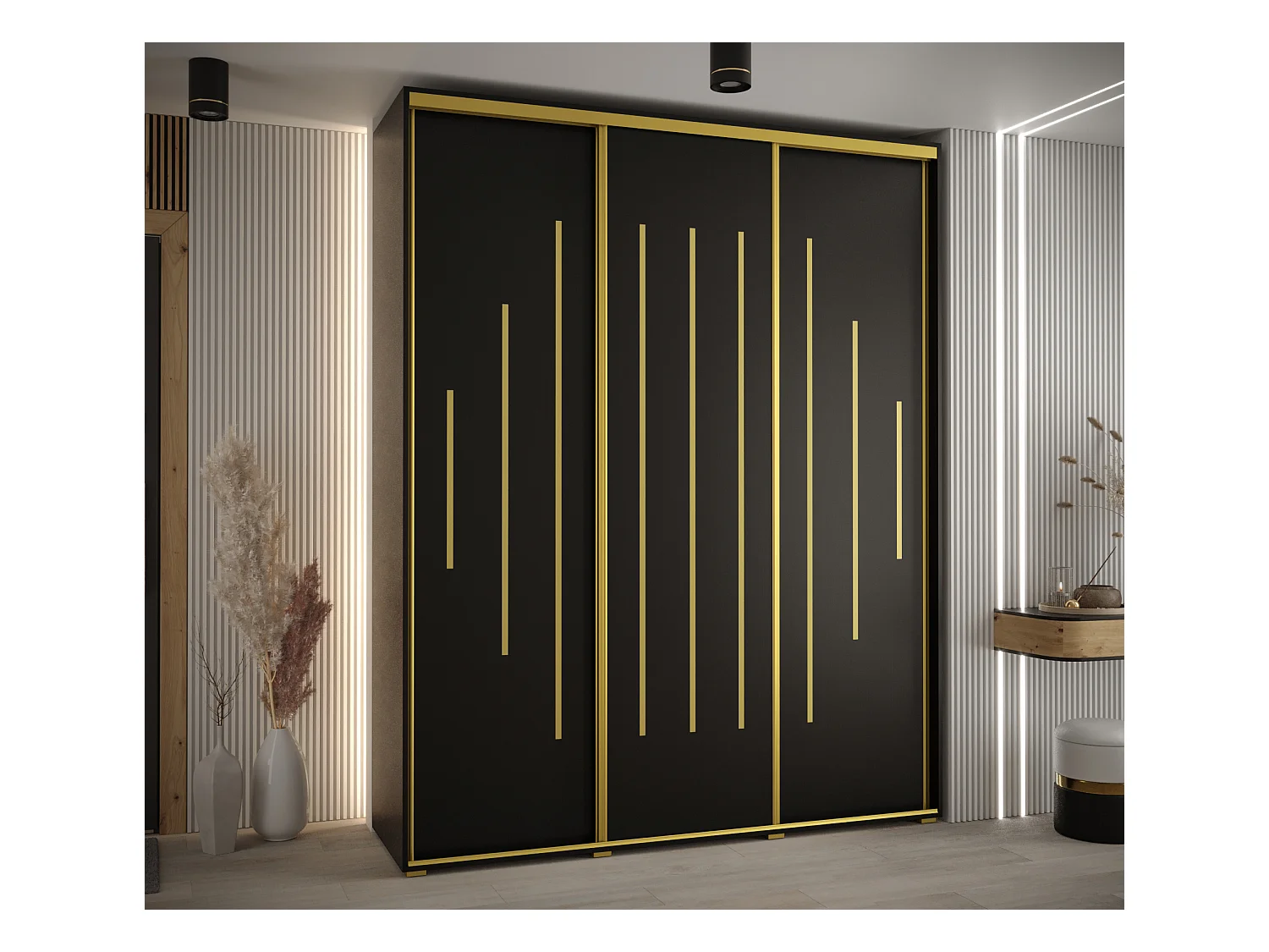 ARMOIRE DAVOS 12 À PORTES COULISSANTES 235,2/190/60 3 portes