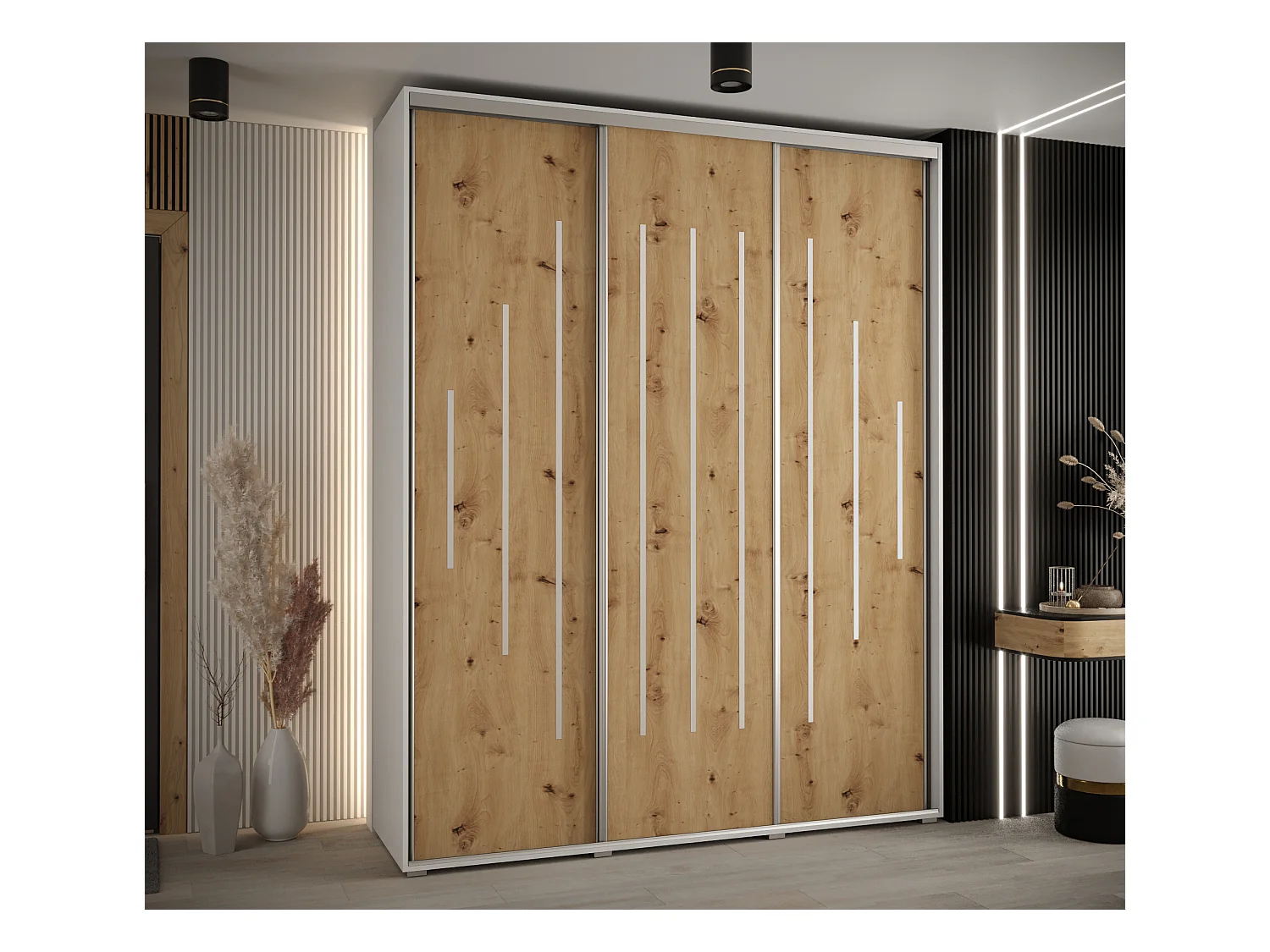 ARMOIRE DAVOS 12 À PORTES COULISSANTES 235,2/190/60 3 portes