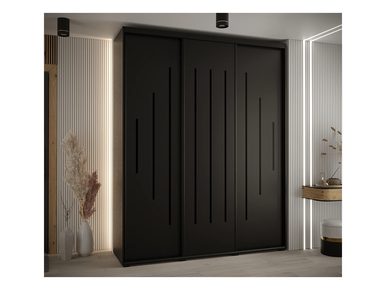 ARMOIRE DAVOS 12 À PORTES COULISSANTES 235,2/190/60 3 portes