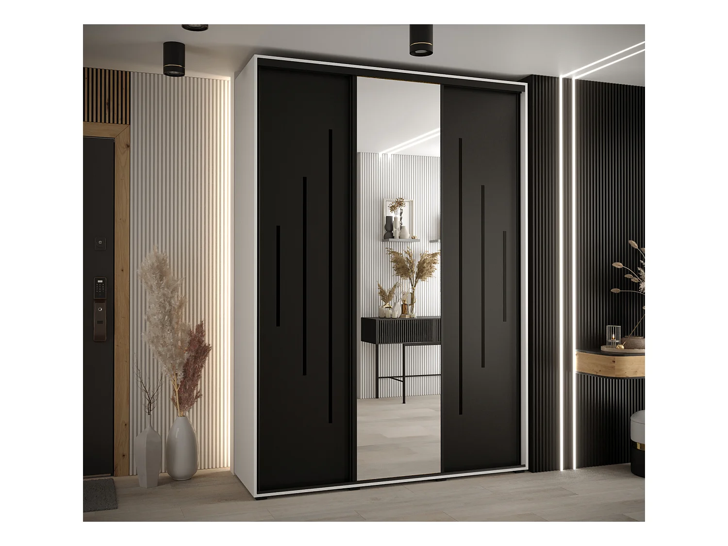 ARMOIRE DAVOS 13 À PORTES COULISSANTES 235,2/170/60 3 portes