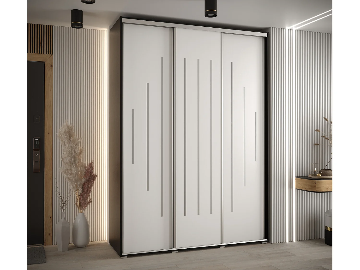 ARMOIRE DAVOS 12 À PORTES COULISSANTES 235,2/180/60 3 portes