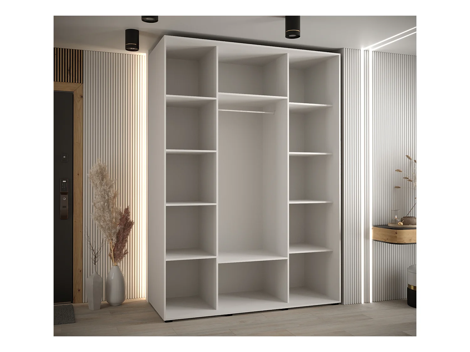 ARMOIRE DAVOS 12 À PORTES COULISSANTES 235,2/180/60 3 portes