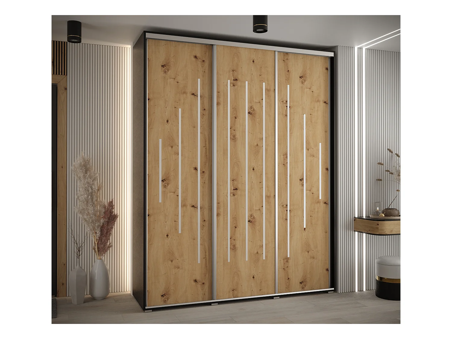 ARMOIRE DAVOS 12 À PORTES COULISSANTES 235,2/190/60 3 portes