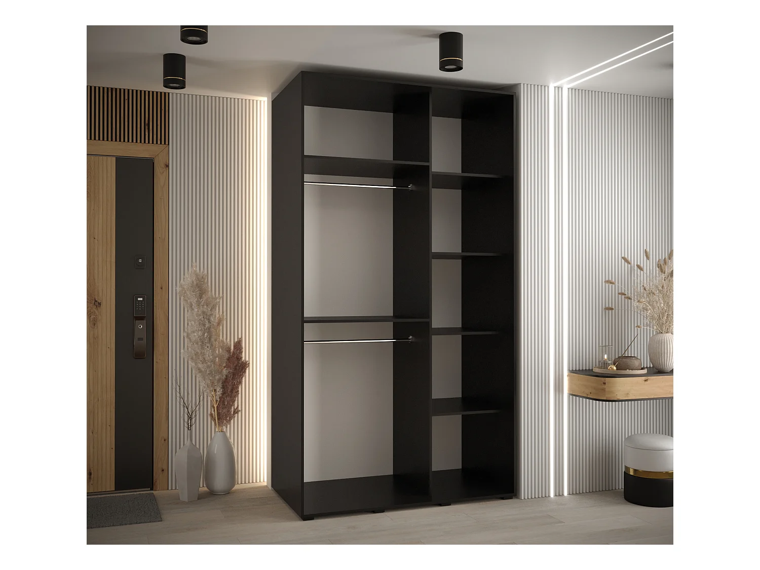 ARMOIRE DAVOS 13 À PORTES COULISSANTES 235,2/130/60 2 portes