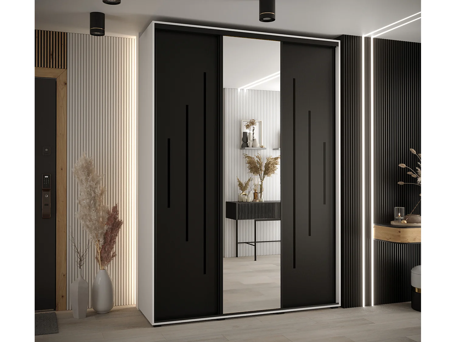 ARMOIRE DAVOS 13 À PORTES COULISSANTES 235,2/190/45 3 portes