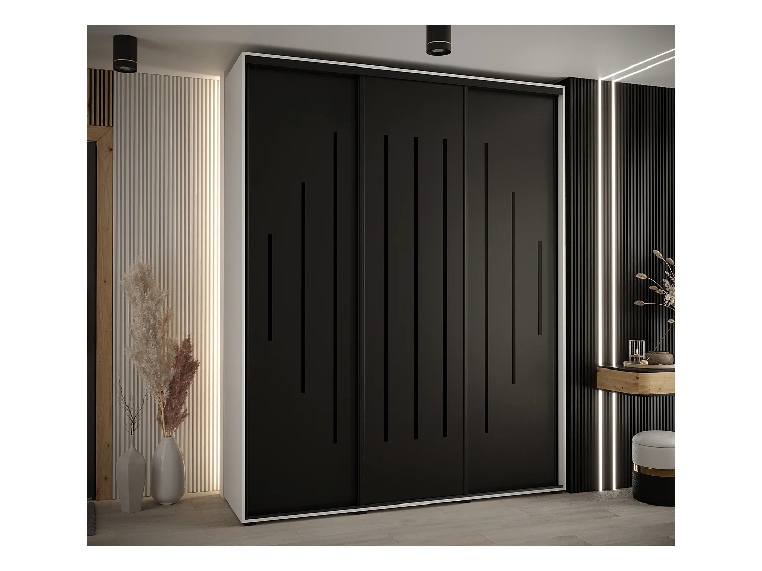 ARMOIRE DAVOS 12 À PORTES COULISSANTES 235,2/190/60 3 portes