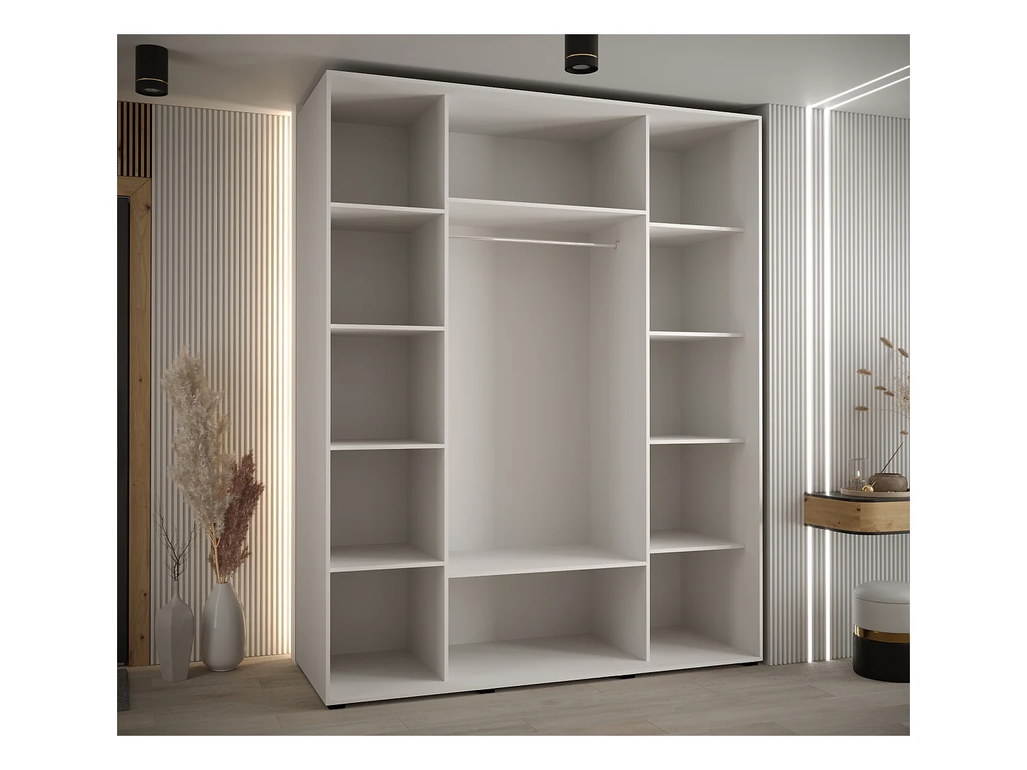 ARMOIRE DAVOS 12 À PORTES COULISSANTES 235,2/190/60 3 portes