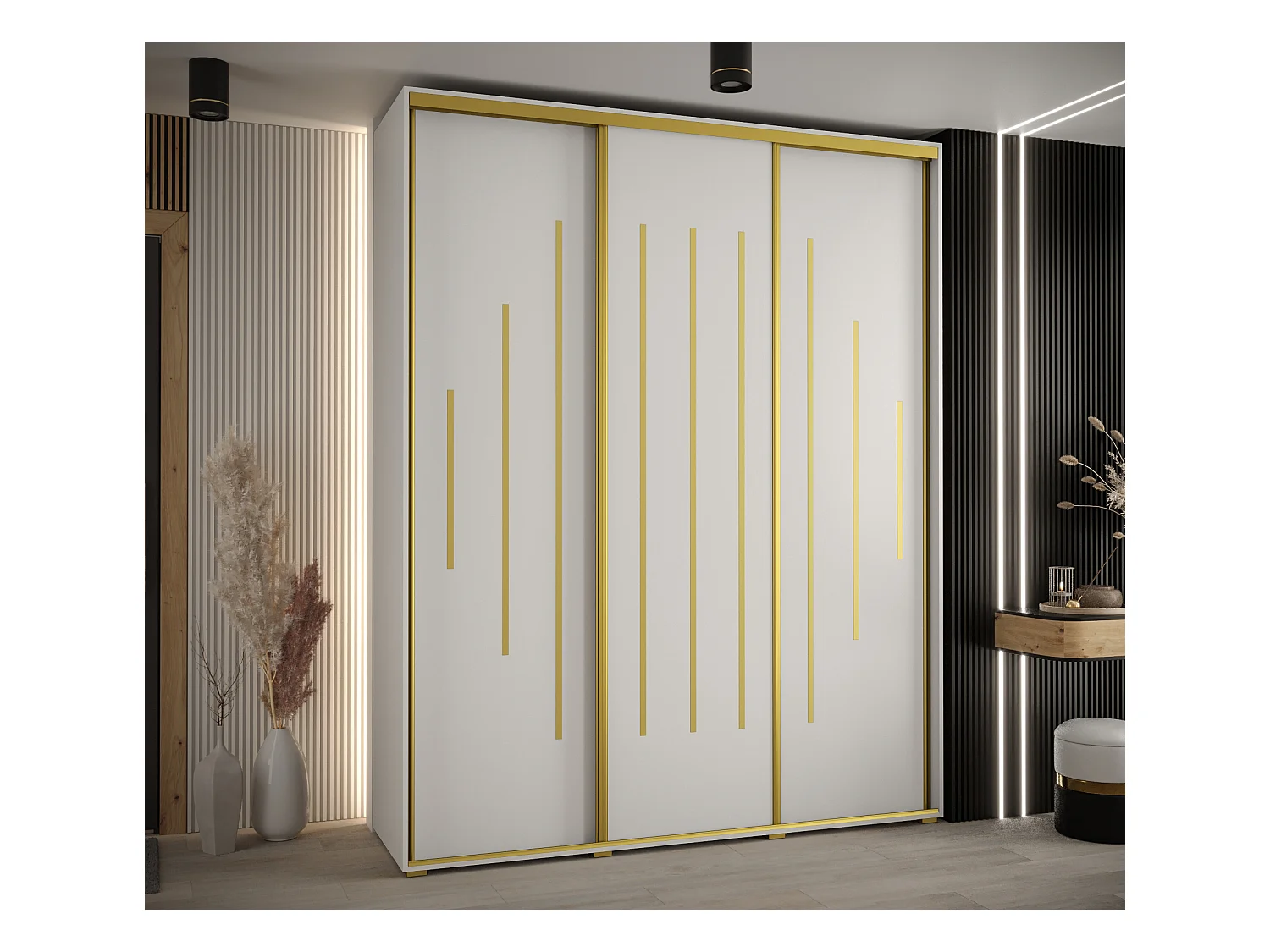 ARMOIRE DAVOS 12 À PORTES COULISSANTES 235,2/190/60 3 portes