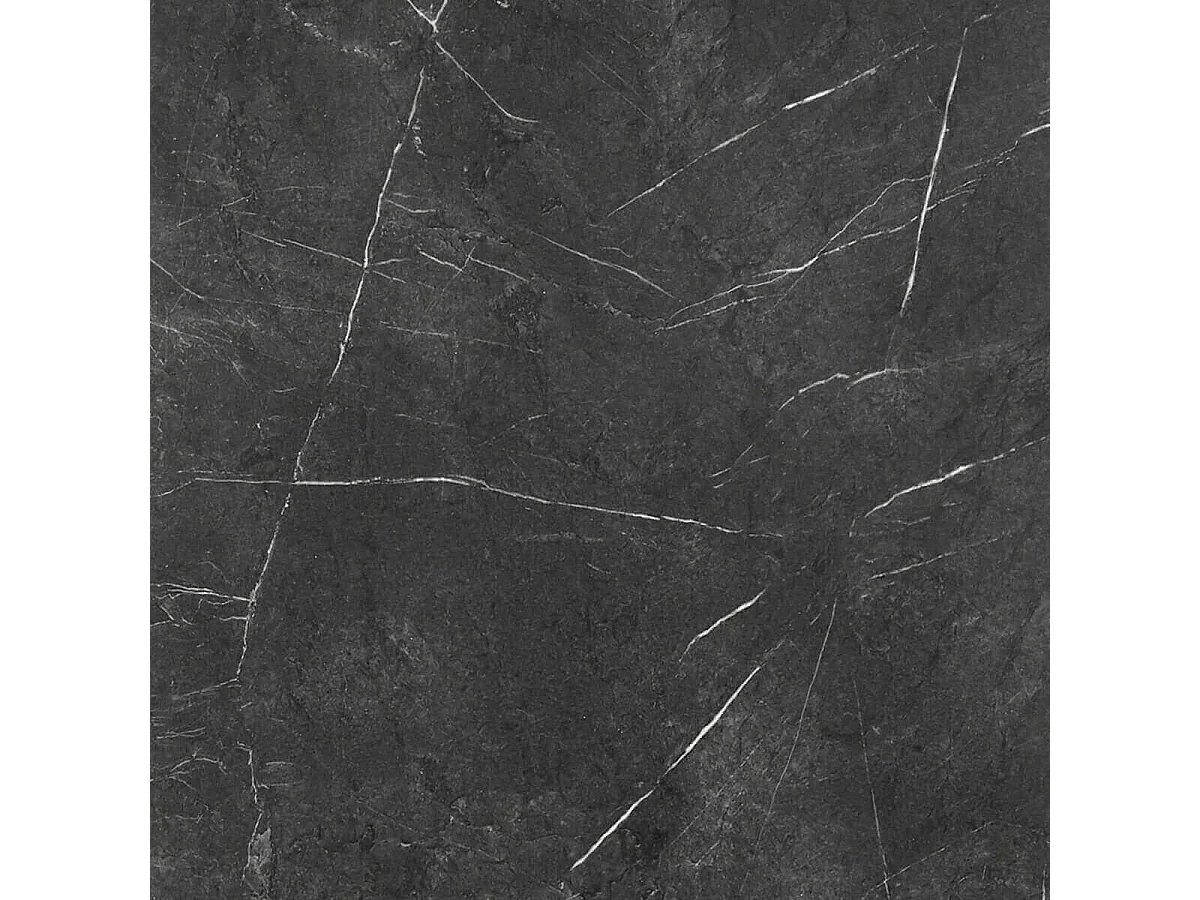 PIRALIA - Table Basse Rectangulaire Aspect Marbre Gris Anthracite