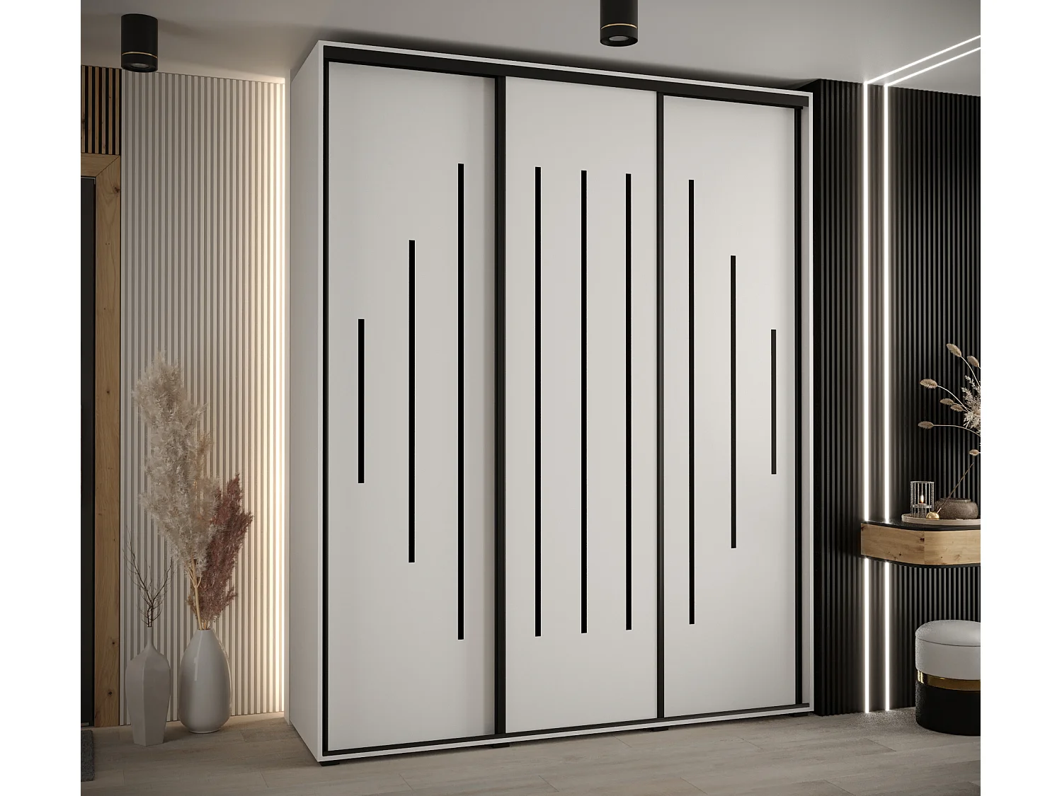 ARMOIRE DAVOS 12 À PORTES COULISSANTES 235,2/200/60 3 portes