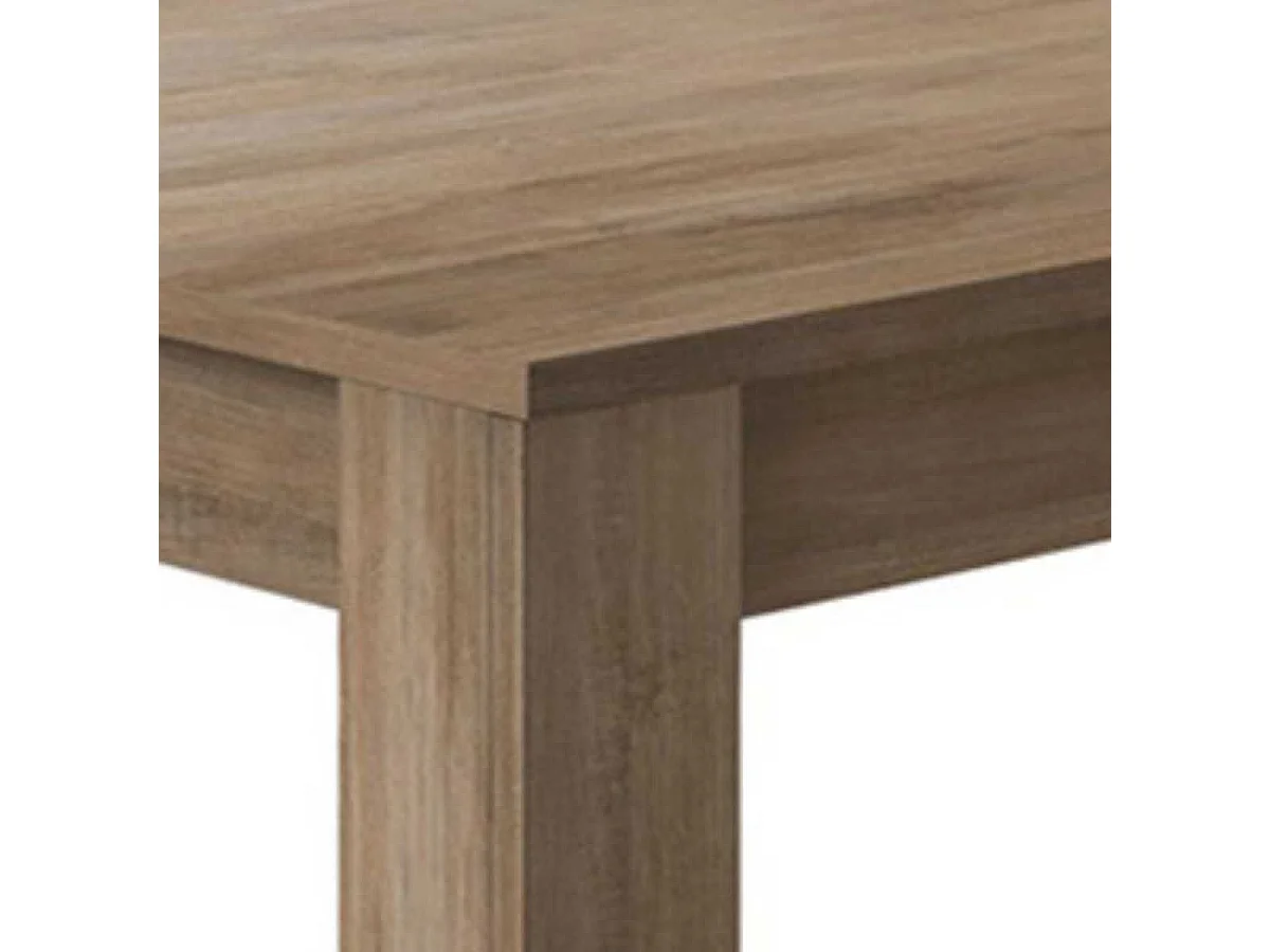 MERCURE - Table Repas 180cm Plateau et Pieds Aspect Chêne Mercure