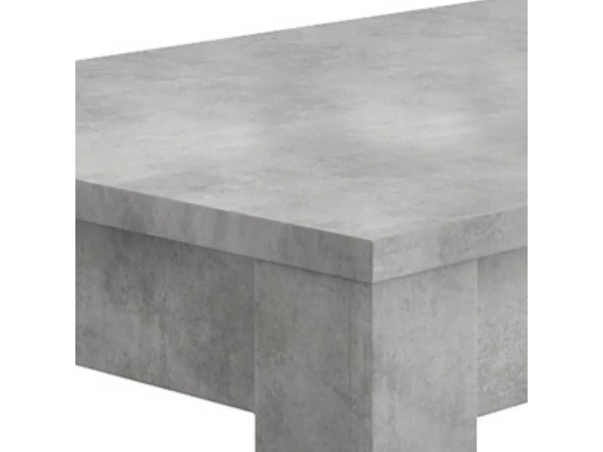 CIMENTO - Table Repas 180cm Plateau et Pieds Aspect Cimento
