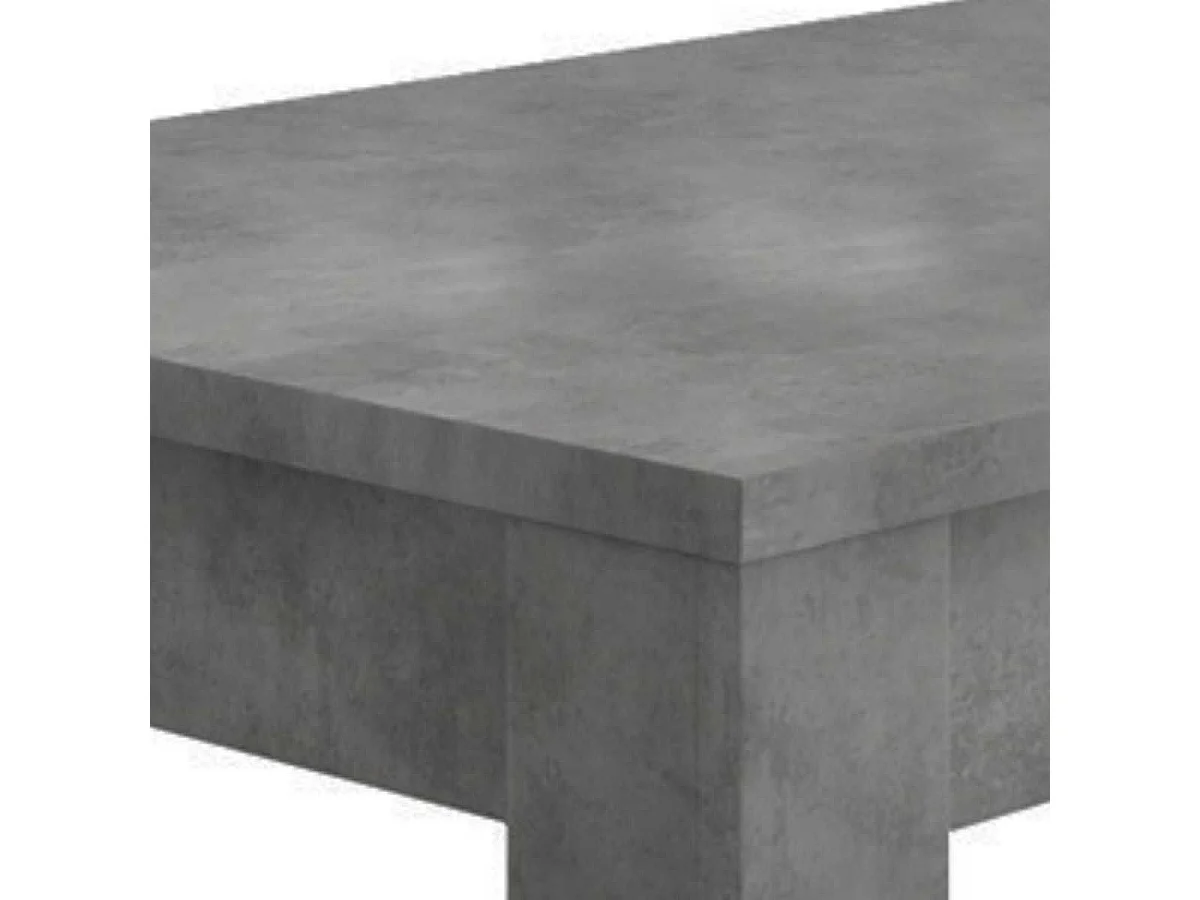OXYDE - Table Repas 180cm Plateau et Pieds Aspect Oxyde