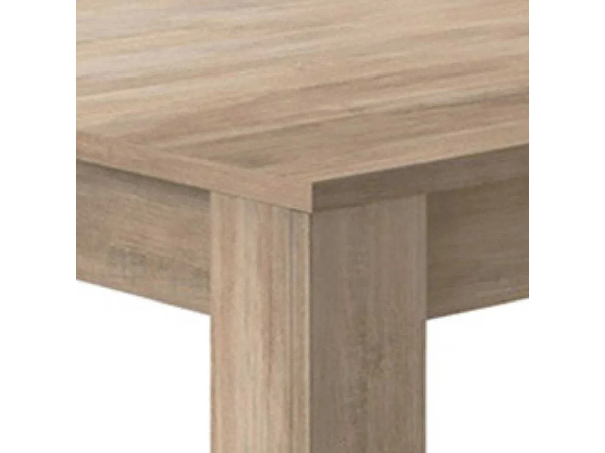 CADIZ - Table Repas 180cm Plateau et Pieds Aspect Bois Cadiz